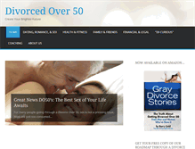 Tablet Screenshot of divorcedover50.com
